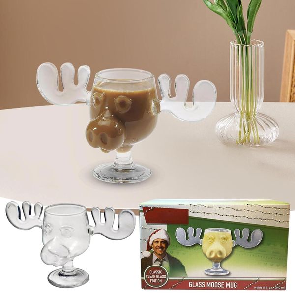 Caneca de Alce - Coleção de Férias, 8 Oz, Transparente Tamanho Único / preto