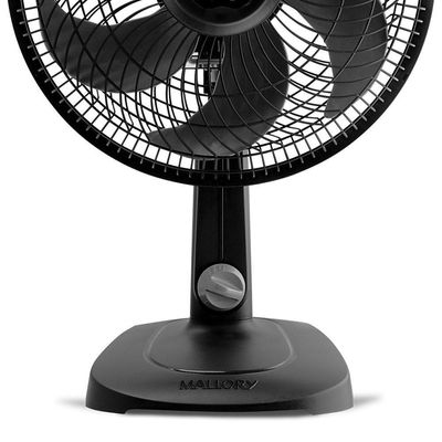 Ventilador De Mesa 30cm Turbo Compact Mallory Preto 110V