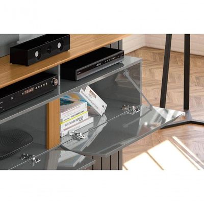 Painel Intense P- Tvs Até 55'' C- Gaveteiros E Prateleiras Suporte Para Itens - Cinza Perolizado-tauari