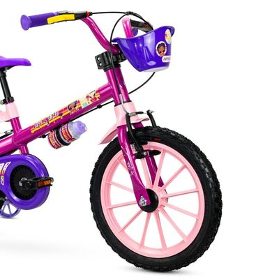 Bicicleta Infantil Aro 16 com Rodinhas Top Girl Nathor