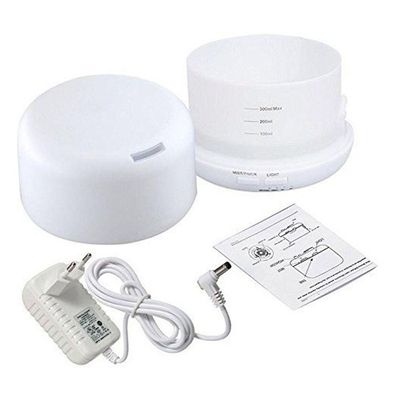 Difusor Elétrico Aroma Ultrassônico Com Led 300 Ml Branco