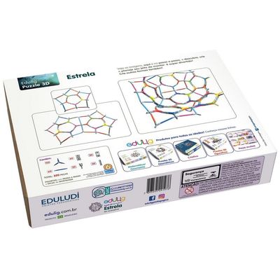 Quebra-cabeça Edulig Puzzle 3D Estrela - 320 peças - GLQH6EFUD - Edulig