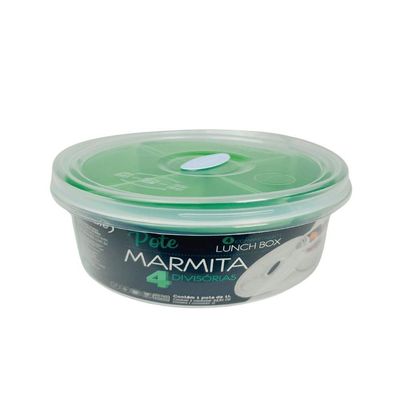 Marmita 4 Divisórias Removíveis Azul Céu