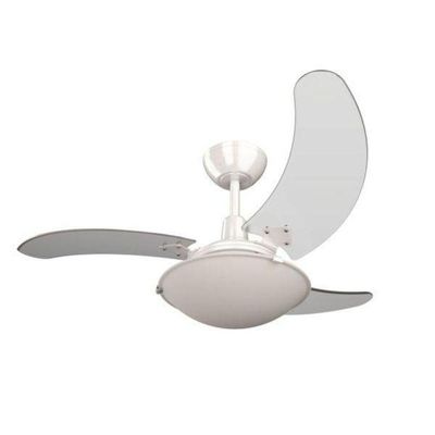 Ventilador De Teto Aura Branco 220V 3 Pás Transparentes 220V