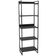 Estante Multiuso 5 Prateleiras Escritório Estilo Industrial Form C01 187x60 cm Preto Onix - Lyam Decor