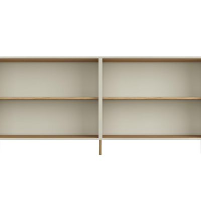 Aparador Buffet Sala de Jantar 4 Portas Brise Pés Industrial Dourado Naim I03 Luna Louro - Lyam