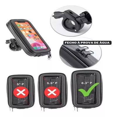 Suporte Para Celular Smartphone Gps Bike Moto 6 Polegadas