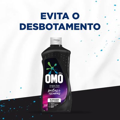 Kit 2 Sabão Líquido OMO Roupas Finas e Delicadas Roupas Pretas e Escuras 900ml