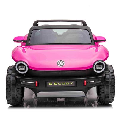 Carro Elétrico Infantil E-Buggy Volkswagen 2 Lugares 12V Rosa Bel Único / 12V