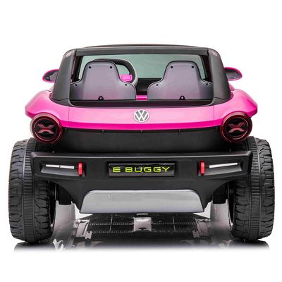 Carro Elétrico Infantil E-Buggy Volkswagen 2 Lugares 12V Rosa Bel Único / 12V