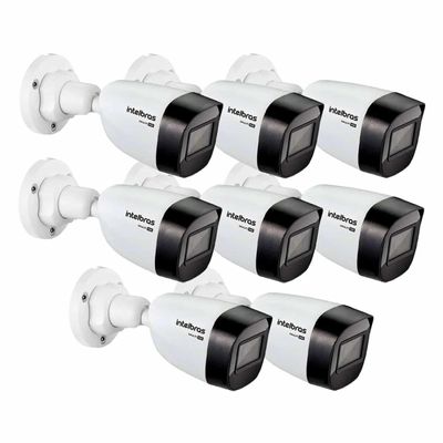 KIT 08 CÂMERA BULLET INTELBRAS VHD 1130 B G6 720p 2.8mm