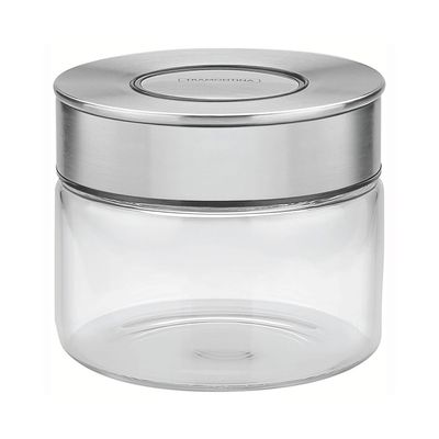 Pote de Vidro Purezza com Tampa de Inox 400ml - Tramontina Cinza