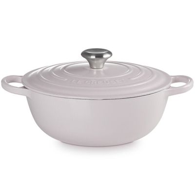 PANELA MARMITA LE CREUSET 26CM SIGNATURE FERRO ESMALTADO - Rosa Shallot