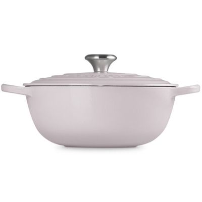 PANELA MARMITA LE CREUSET 26CM SIGNATURE FERRO ESMALTADO - Rosa Shallot