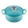 PANELA LE CREUSET REDONDA SIGNATURE EM FERRO FUNDIDO 16CM AZUL CARIBE  21177161702430