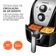 Fritadeira Sem Óleo Com Divisória Air Fryer 4L Mondial Preto/Inox 1500W - AFD-40-BI 127V