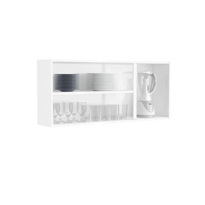 Armário Aéreo Cozinha Aço 120 Cm 3 Portas Essência Bertolini Pecan