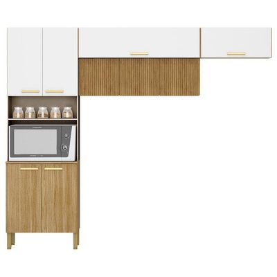 Cozinha 3 Pecas Urbane 260 Cm Freijo Supremo Cp Ripado Freijo Ktp