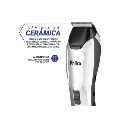 Cortador De Cabelos Philco Pcr04 Com 9 Acessorios E 4 Pentes