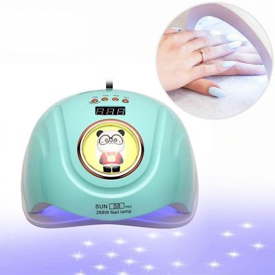 Cabine Seca Esmalte Maquina Unha Gel Alongamento Sun S8 Verde água
