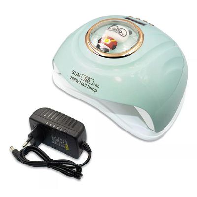 Cabine Seca Esmalte Maquina Unha Gel Alongamento Sun S8 Verde água