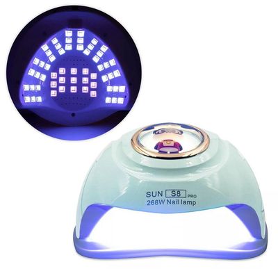 Cabine Seca Esmalte Maquina Unha Gel Alongamento Sun S8 Verde água