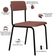 Kit 06 Cadeiras Estofada Para Sala De Jantar Sense Preto C01 Linho Rosa - Lyam Decor