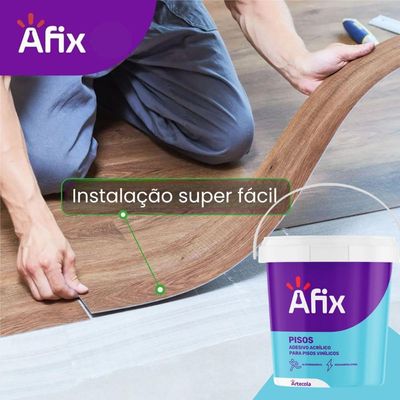Cola Piso Vinílico Laminado Madeira 4kg Adesivo Acrílico Afix Artecola