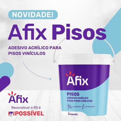 Cola Piso Vinílico Laminado Madeira 4kg Adesivo Acrílico Afix Artecola