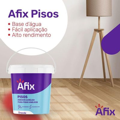Cola Piso Vinílico Laminado Madeira 4kg Adesivo Acrílico Afix Artecola