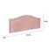 Cabeceira Casal Curva Luxo 140x60 Veludo Rosê - Tachas Prata