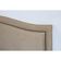 Cabeceira Casal Curva Luxo 140x60 Suede Bege - Tachas Fumê