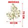 Plantas Folhas Decoração Natal Gliter Dourado 70cm Kit 6pçs