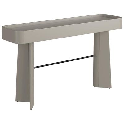 Aparador Para Sala De Estar Orgânico Industrial Alef I03 Grigio Preto - Lyam Decor