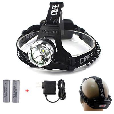 Lanterna Para Cabeça Cree Led T6  3500w 1200 Lumens 2 Baterias Recarregável  Carregador Veicular
