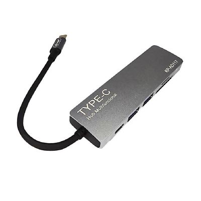 Adaptador Hub USB-C Multifuncional Tipo-C x HDMI, USB 3.0 Cartão SD Kp-Ad117