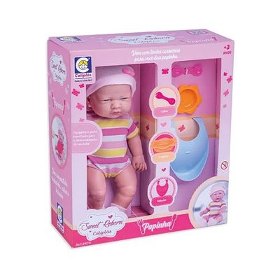 Boneca Sweet Reborn Papinha -  Sweet Reborn - 2439 - Cotiplás
