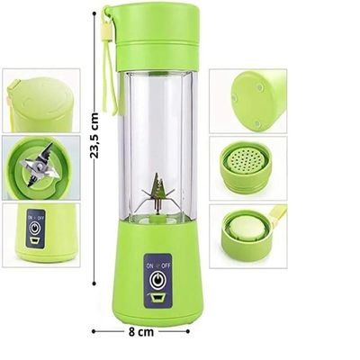 Mini Liquidificador Portátil Usb Shakes Vitaminas Sucos Academia 4 Laminas