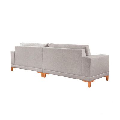 Sofá 4 Lugares Volga Plus Linho Cinza Claro 280 cm