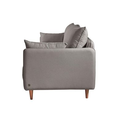 Sofá 3 Lugares Vittro Linho Cinza 220 cm