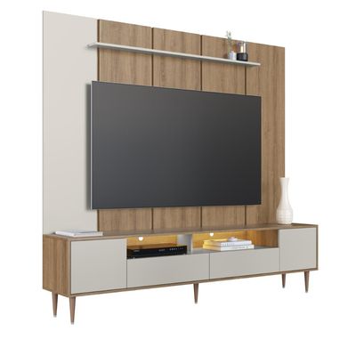Home Rack E Painel Para Tv Até 75 Polegadas Com Iluminação Led Rotterdam Arenas