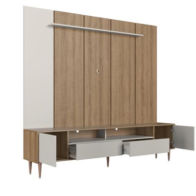 Home Rack E Painel Para Tv Até 75 Polegadas Com Iluminação Led Rotterdam Arenas