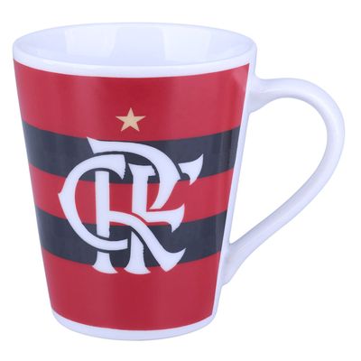 Caneca Porcelana 290ml Allmix Flamengo