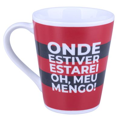 Caneca Porcelana 290ml Allmix Flamengo