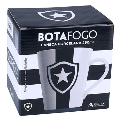 Caneca Porcelana 290ml Allmix Botafogo