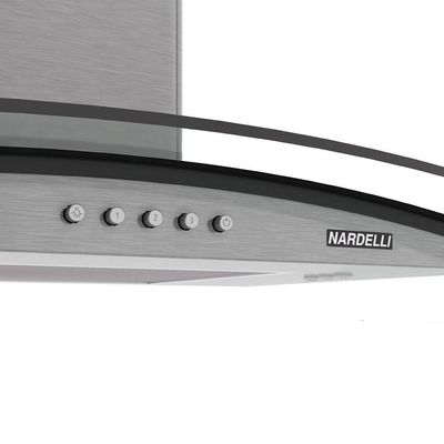 Coifa Nardelli De Parede Clean Vidro Curvo Kromanox 60cm Kromanox 110V