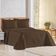 Kit Cobre Leito Colcha Celeste Queen 3 Peças Matelado Floral 180 Fios - Marrom