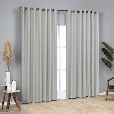 Cortina Blackout Linho Corta Luz 3,00x2,70m para Sala Quarto Varão 3M - Cinza