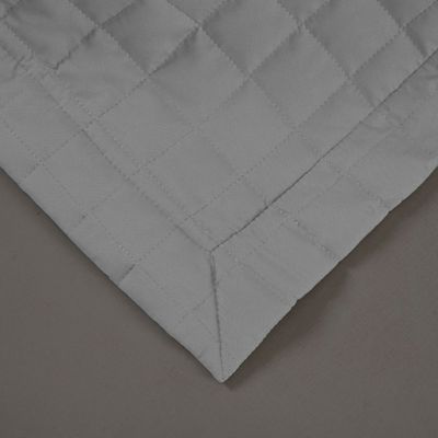 Kit Cobre Leito Colcha Unique Casal King 3 Peças Matelado Percal 300 Fios - Cinza