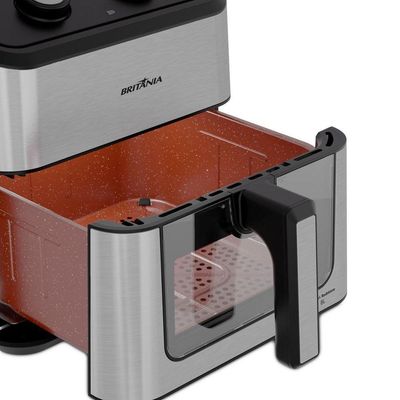 Air Fryer Britânia 8L Redstone Visor Glass BAF80A 110V